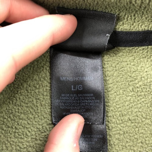 Vintage The North Face Jacket Men Large Green Zip Fleece Outdoors Embroidered - Picture 6 of 9