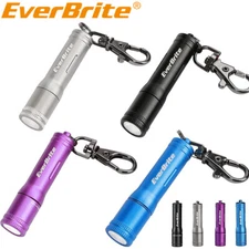 EverBrite Mini LED Flashlight Keychain EDC Flashlight Black/Blue/Gray/Purple NEW