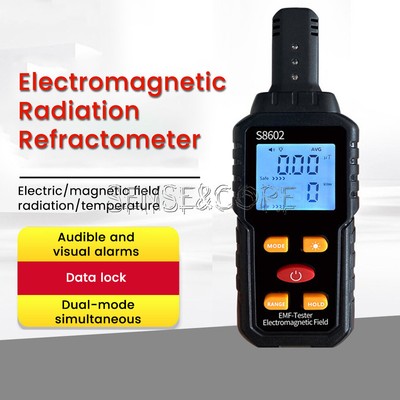 3 in1 Radiation Detector Dosimeter Geiger Counter Digital Electromagnetic Tester