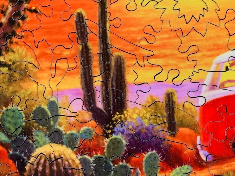 NAUTILUS WOODEN PUZZLE 4 ADULTS Baja Trail 500 Piece Jigsaw STEPHEN MORATH ART - Image 3 of 4