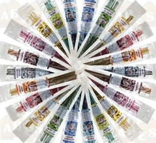 12-Pack ASSORTED BluntEffects Incense 11" Sticks Air Freshener, Hand Dipped, USA