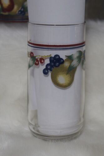 Corelle ABUNDANCE 14 Unzen Becher 6" Corning Früchte blau weinrot Band 8 Stck. Set Posten - Bild 9 von 9