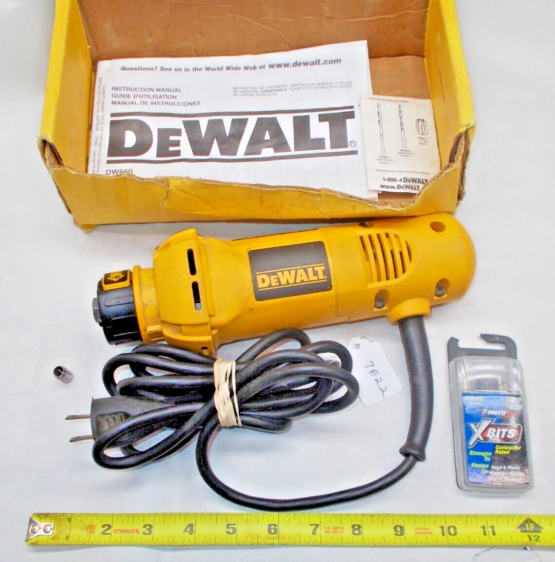 DEWALT DW660 CUT-OUT TOOL ROTARY SAW, 1/8&#034; &amp; 1/4&#034; and 12 Bits | eBay