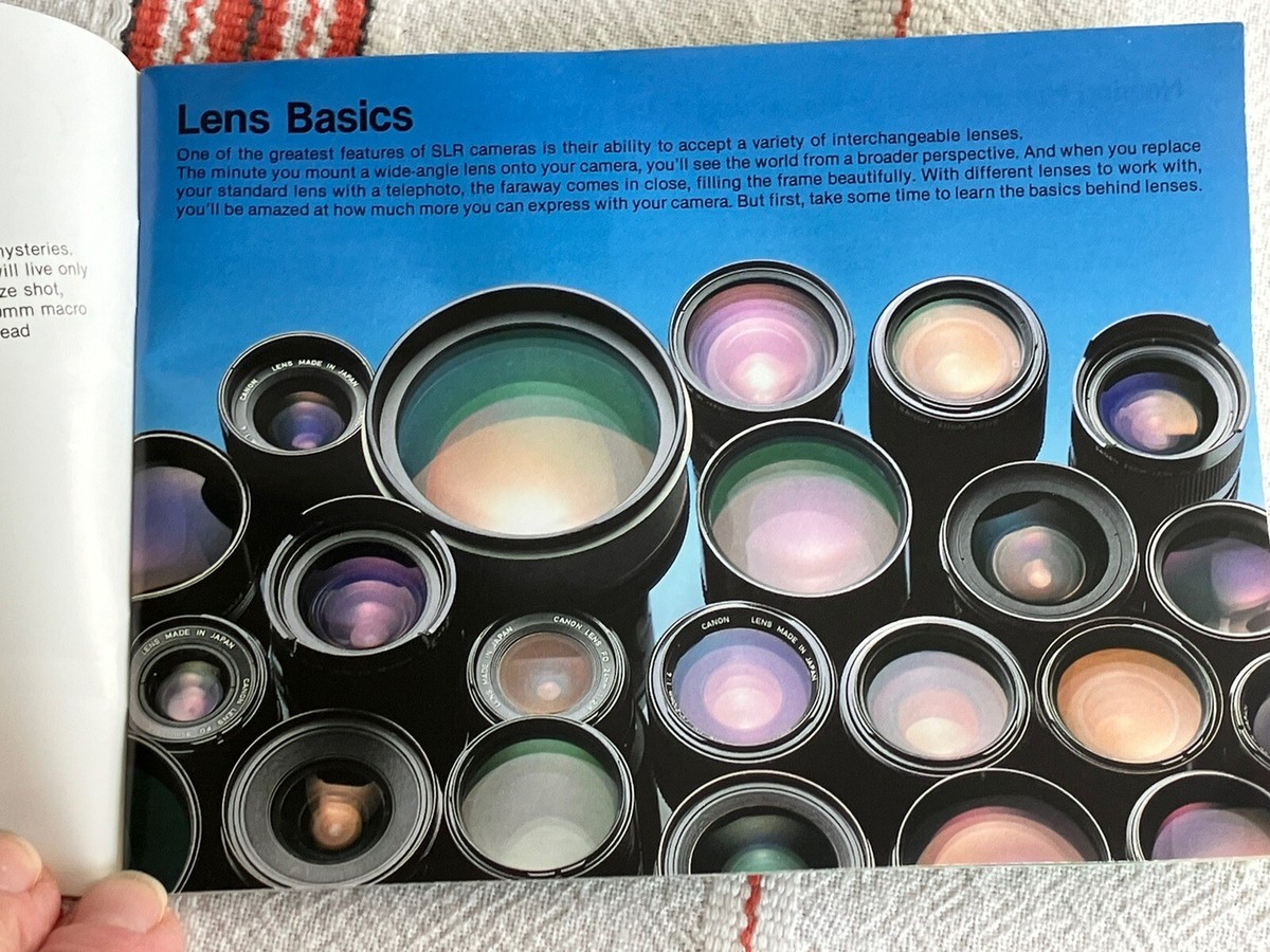 VINTAGE 1982 CANNON FD LENS GUIDE BOOK 
