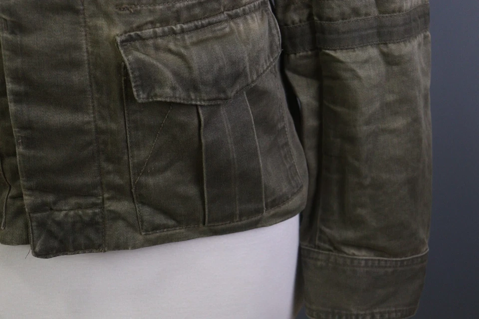 Chaqueta Militar Zadig & Voltaire Klimi Verde Algodón Lona Cremallera Chaqueta Talla M Foto 4 de 4