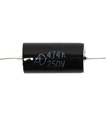 100pc MPT Audio Capacitor 0.47uF 474 K 250V ±10% Axial Non-inductive AID Taiwan