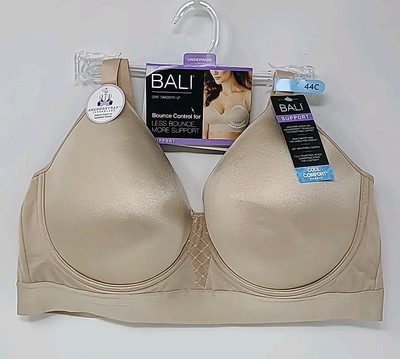 Bali One Smooth U Bounce Control Underwire Bra DF3456 44C BEIGE NWT