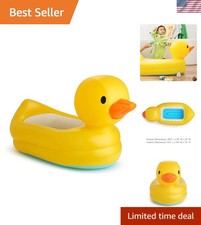 Adorable Yellow Duck Inflatable Tub with Non-Slip Features for Safe Baby Baths