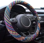 Boho Steering Wheel Cover Elastic Microfiber for Women, Universal Fit 15 inch...
