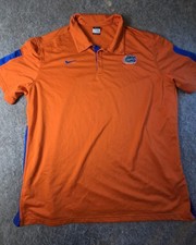 Nike Florida Gators Polo Shirt Men  s 2XL Dri-Fit Orange Golf NCAA