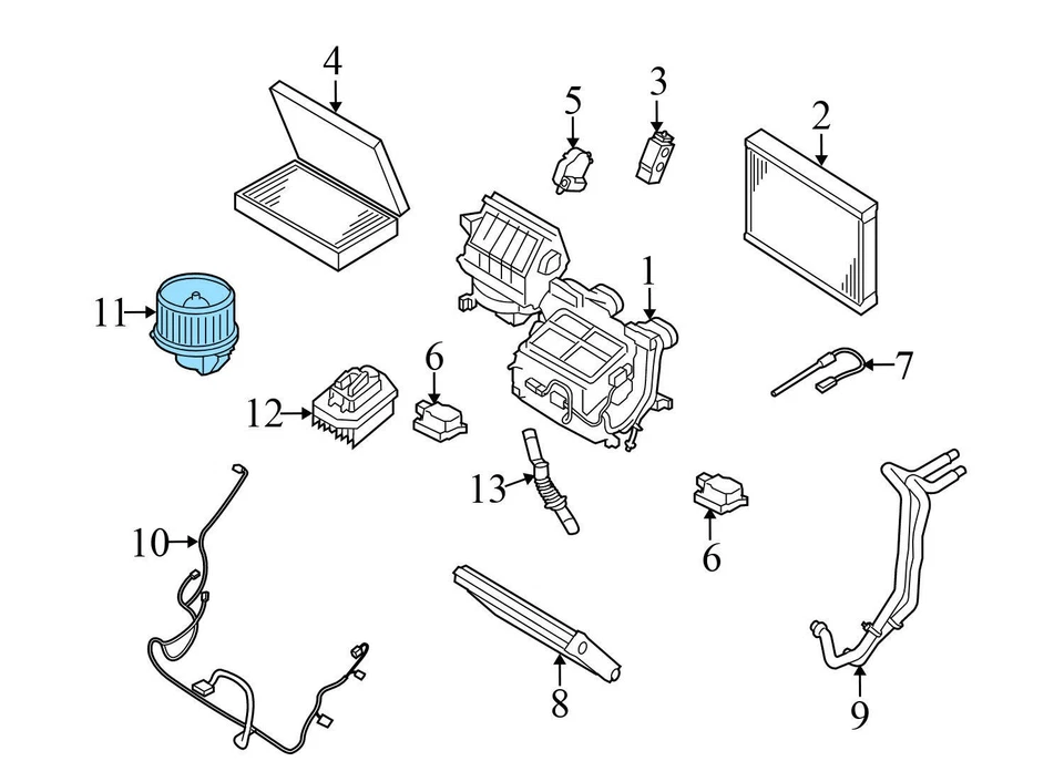 Land Rover Range Rover Sport 2006-2013 - motor soplador delantero / ventilador JGC500050 Foto 3 de 4