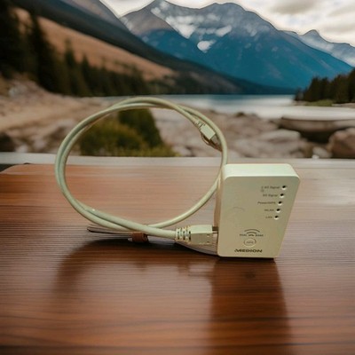 MEDION Dualband-WLAN-Verstärker P85016 (MD86833) Repeater Gebraucht+1m Lan Kabel