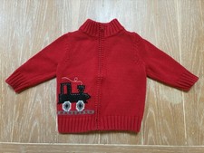 Oshkosh Train With Embroidered Zip Up Red Swe...
