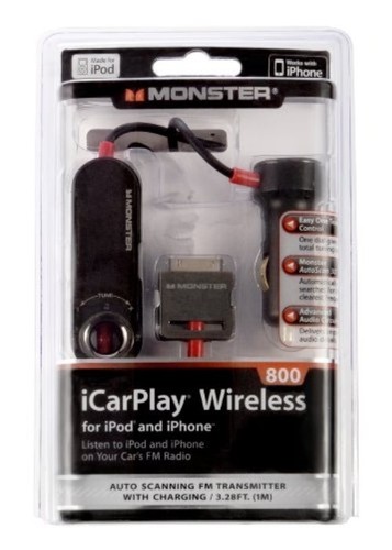 Monster iCar-Play émetteur FM sans fil AUX AUTO VOITURE pour Apple iPhone 4S 4 iPod - Photo 7/7