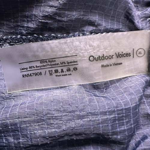 Outdoor Voices Nylon Cargo Windbreaker Hose Damen Gr. XL (34x29) dunkelblau - Bild 14 von 14