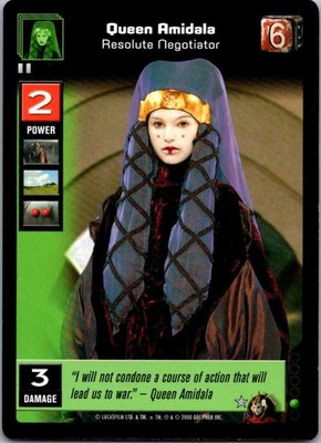 Star Wars Young Jedi CCG Battle Of Naboo Queen Amidala, Resolute # 8