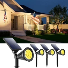 Solar Spot Lights Outdoor Garden Pathway Driveway Porch Walkway Landscape Lamp