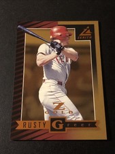 1998 Pinnacle Zenith Z Gold /100 Rusty Greer #33