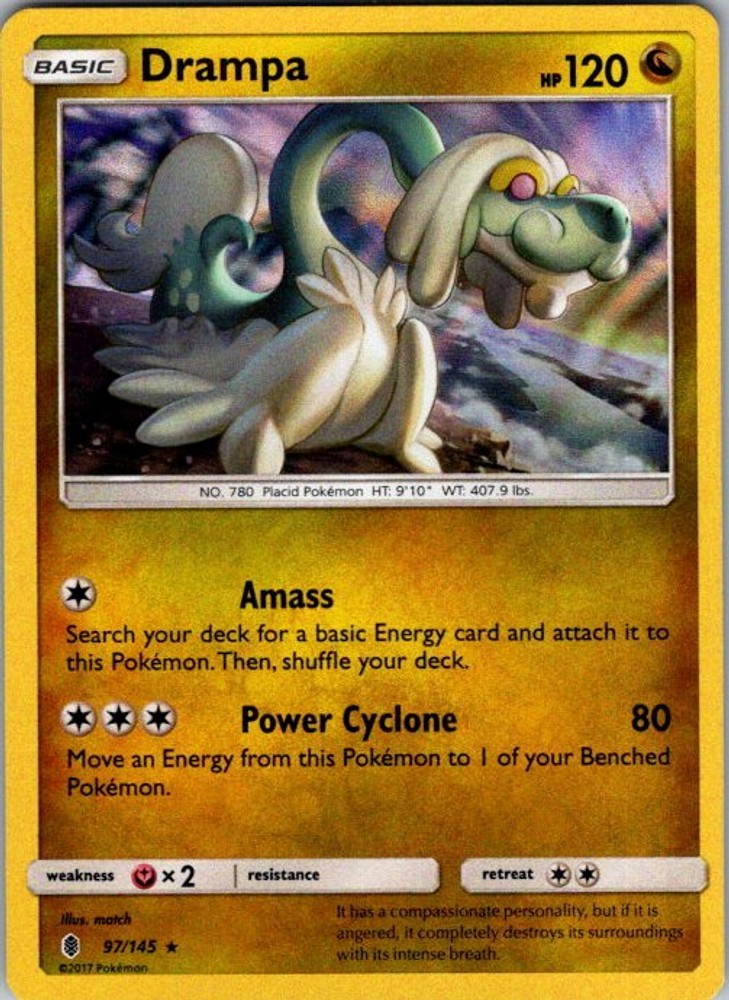 Pokemon SM - Guardians Rising Drampa 97/145 LP Holofoil