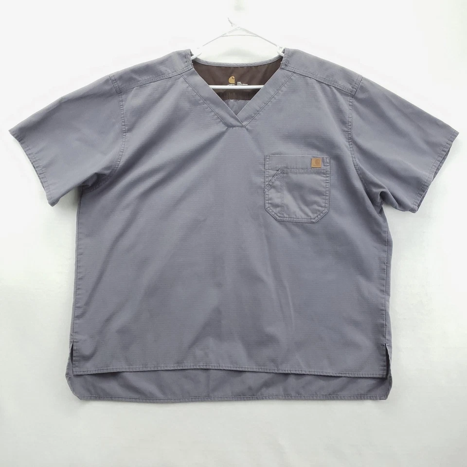 Carhartt Scrubs Set Mens 2XL Top XL Pants Gray Ripstop Cargo Medical Workwear - Image 2 of 4