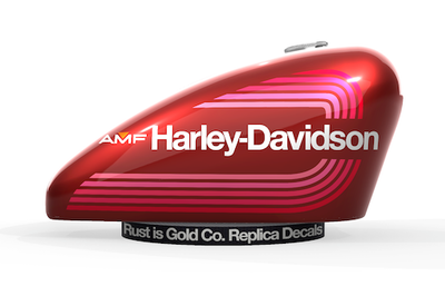 DECALS for 1976 AMF Harley-Davidson Ironhead Sportster Peanut Gas