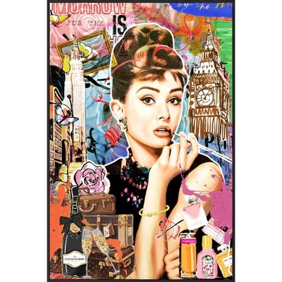 Palais Royal Handgemaltes Bild-Quadro auf Leinwand, Glossy Style Audrey Hep