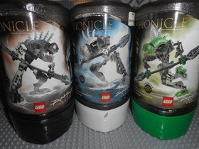 Lot of 3 Lego Bionicle RAHKSHI 8588 8589 8591 w/ Canisters