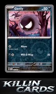 Reverse Holofoil Gastly 055/091 Pokemon Common SV: Paldean Fates Card NM