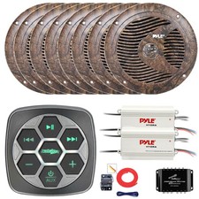 Metra Marine and 3-Zone Controller, 8x 6.5'' Speakers, 2x Amp, Splitter, Kit