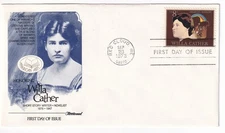 STAMP SCOTT 1487 "Willa Cather" 8 CENT 1973 FDC - A