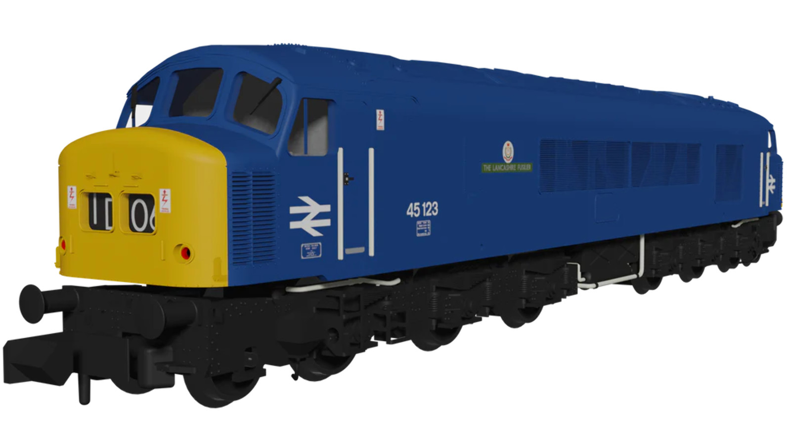 Rapido Trains 948606 N Gauge Class 45 45123 The Lancs Fusilier BR Blue DCC Sound