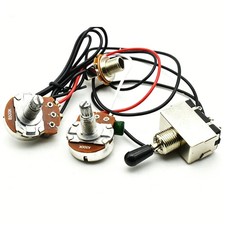 3 Way Toggle Switch 1 Volume 1 Tone 500K Pots Guitar Wiring Harness KIT SET
