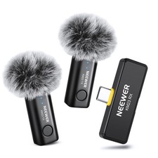 NEEWER KM23D Wireless Lav Mic for iPhone/Android/PC, 40m Range, 1RX 2TX
