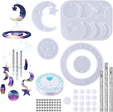 76 Pcs Wind Chimes Resin Silicone Mold Kit for Resin Casting Jewelry