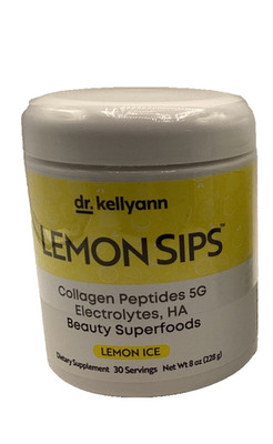 NEW Dr. Kellyann Lemon Sips Collagen Peptides  5G Drink Net 8 oz SEALED EXP 2027