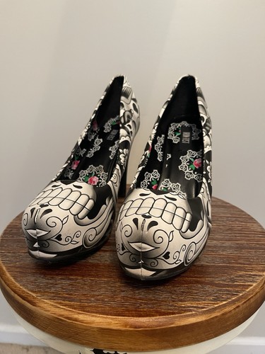 ¡RARO! Tacones altos Iron Fist Skull para mujer talla 10 gótico - Imagen 24 de 24