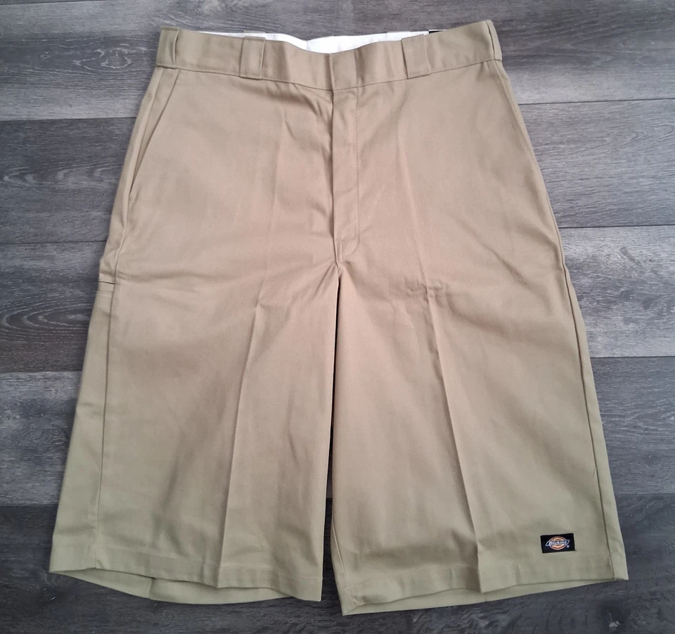 Pantalones Cortos de Trabajo Dickies Sarga Sueltos 15" Entrepierna Caqui y Azul Marino Talla 36 Lote de 2 Foto 4 de 4