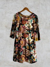 Boden Bold Floral Print 60 style Lined Dress Size 10R