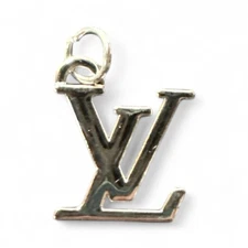 LV ZIPPER PULL CHARM Silver Double Sided 15MM