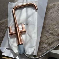 Francis Pegler Jeroni Twin Handle Kitchen Mixer Tap 922105 - Copper Finish