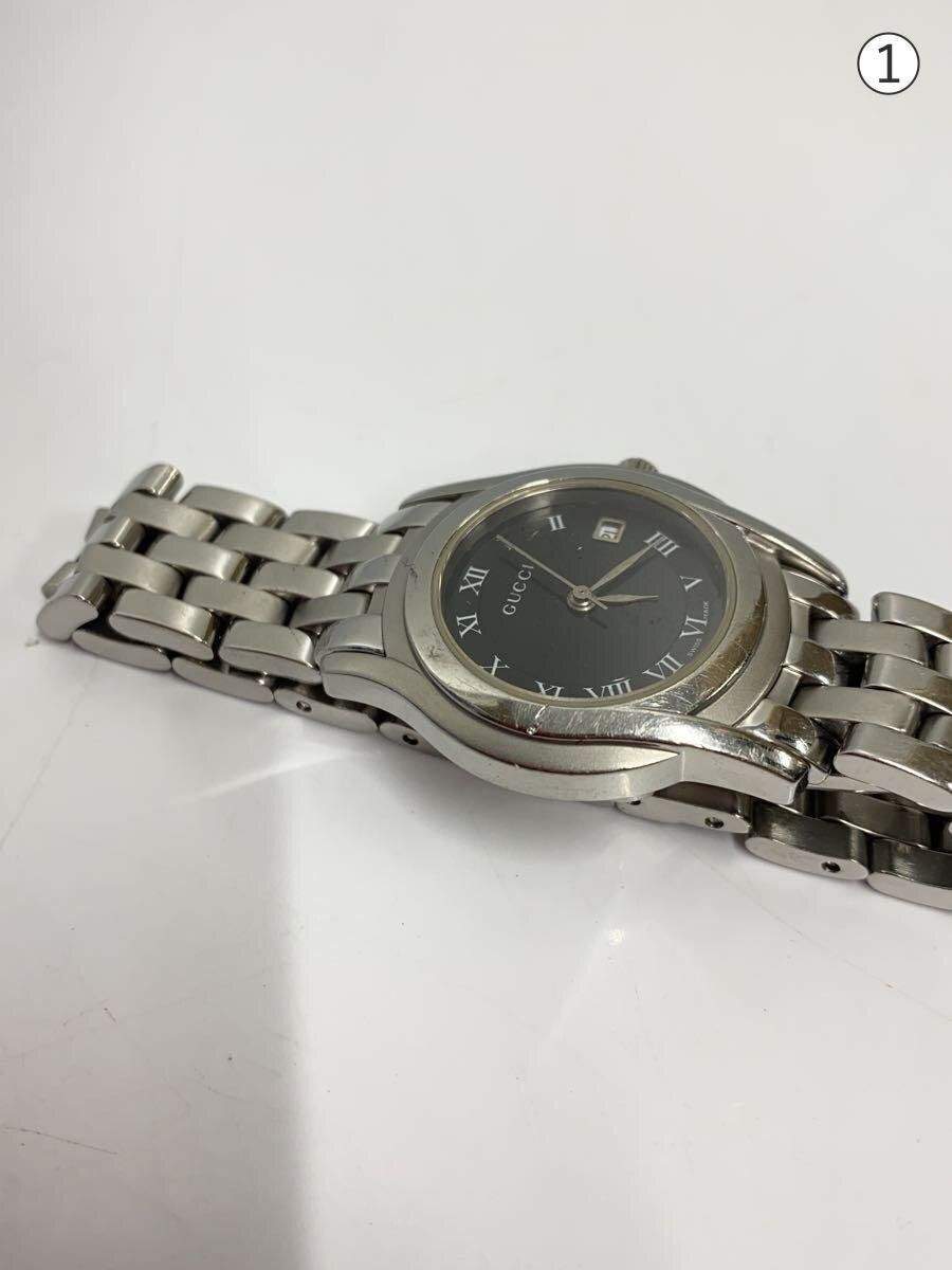 GUCCI Women's Watch Quartz Analog Black Silver 5500L Used | eBay