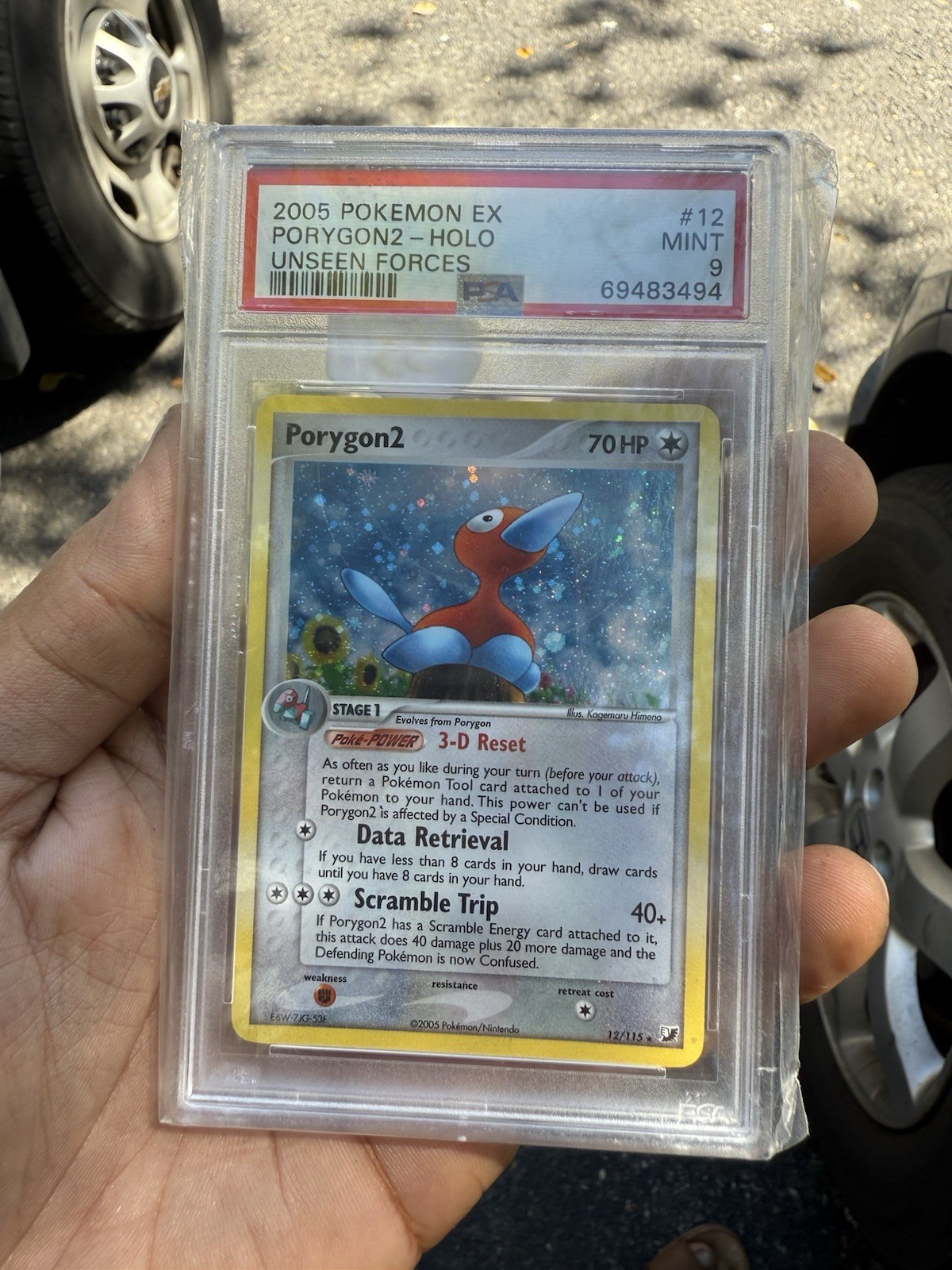 2005 POKEMON EX UNSEEN FORCES #12 PORYGON2 HOLO PSA 9 MINT -