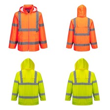 Portwest H440 Hi-Vis Rain Jacket Reflective Tape Breathability Comfort Workwear