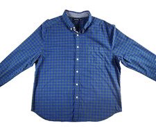 Nautica Shirt Mens 2XL Blue Green Plaid Classic Fit Button Down Long Sleeve