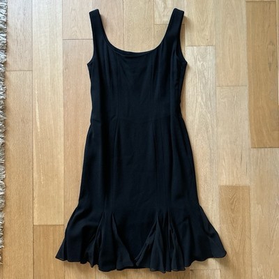 Vtg John Galliano Black Wool Dress