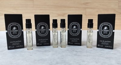 Lot of 4 Diptyque Eau De Parfum L'ombre Dans L'eau Natural Spray .06 fl oz