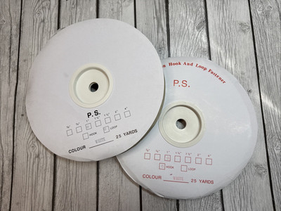 Hook & Loop Fastener Tape 25 Yards Each   2 Rolls (Hook + Loop) Used READ