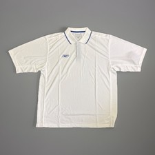 Vintage Reebok White Tennis Athletic White/Royal Blue Polo Men  s XL NWT NOS