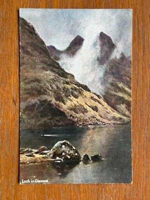 Vintage 1905 Kunst Postkarte Loch in Glencoe Schottland Hildesheimer Fac-Simile Serie