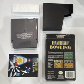 Romstar Championship Bowling Complete Manual Box Inserts Multiplayer NES Sports
